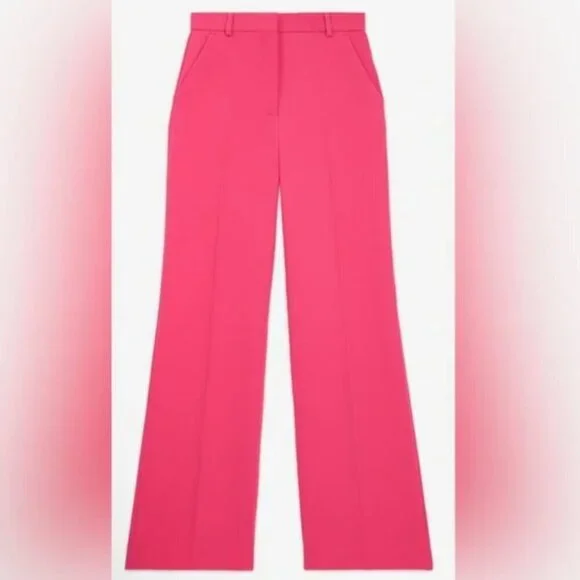 NWT Designer The Kooples Wide Leg Trouser // Pink // Size 40 - Picture 2 of 7